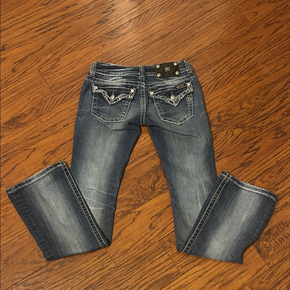 Miss Me Dark Blue Flare Jeans with Embellishments - Picture 10 of 10